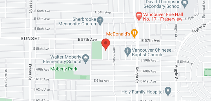 map of 7412 SHERBROOKE STREET